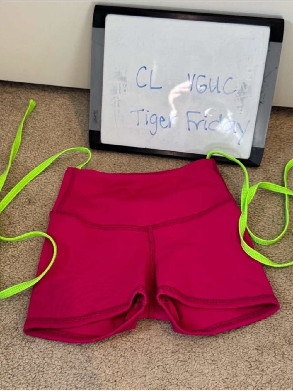 Girls' High-Waist Magenta Dance Shorts